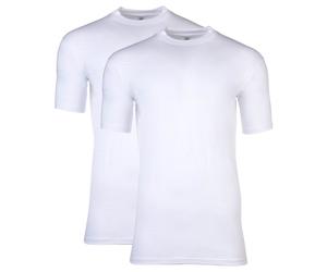 HOM Herren T-Shirt Crew Neck 2er Pack - Tee Shirt Harro New, kurzarm, Rundhals, einfarbig Weiß M