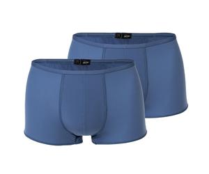 HOM Herren Trunk Plumes 2er Pack - Ultralight Microfiber, Pants, Unterwäsche, Stretch, einfarbig Midblue M