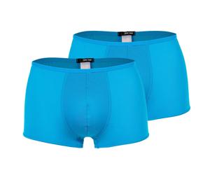 HOM Herren Trunk Plumes 2er Pack - Ultralight Microfiber, Pants, Unterwäsche, Stretch, einfarbig XXL Türkis
