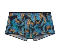 HOM Herren Trunks - Chico, Boxershort, Mikrofaser, gemustert Blau/Schwarz M