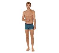HOM Men's 402631I0BI Boxer Shorts, Geometrischer Druck in Marineblau-/Grüntönen, L