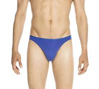 HOM Herren Micro Briefs Plumes - Ultralight Microfiber, Slip, Unterwäsche, Stretch, einfarbig Blau 2XL