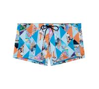 Hom Port CROS Badehose, Postkartendruck Raute, Orange/Blau, XL