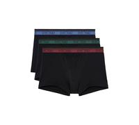 HOM 3-er Set Boxer Briefs Schwarz mit verschiedenfarbigem Webbund