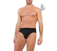 Slip HOM "Neels", Herren, Gr. L, schwarz (schwarz, schwarz print), Obermaterial: 95% Baumwolle, 5% Elasthan, körpernah, Unterhosen Slip, horizontaler Eingriff, weich, elastisch (51263327-L) schwarz, s