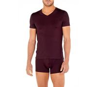 HOM T-Shirt Herren V-Ausschnitt Mikrofaser rot, XL