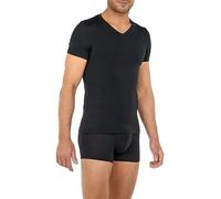 HOM T-Shirt Herren V-Ausschnitt Mikrofaser schwarz, L