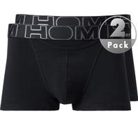 HOM - Herren - Boxer Briefs 2-Pack 'Boxerlines HO1' - Retroshorts - All Black - Grösse M