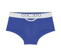WOH Herren Trunk - Sexy Fun, Basic Shorts, Logo, Baumwoll-Stretch, einfarbig Blau / M M Blau