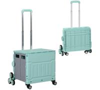 HOMCOM - Einkaufswagen - 52L x 48B x 100H cm - grün - grün Kunststoff 923-053V00GN