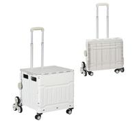 HOMCOM Haushaltshelfer weiß Edelstahl B/H/L: ca. 48x52x100 cm