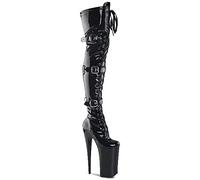 HOMDREAM High Heels 20CM Super High Heels Overknee-Stiefel Magazine Cover Shooting Model Long Boots,Black-39