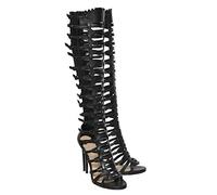 HOMDREAM High Heels Sandalen Hohlstiefel Open Toe Stiletto Custom Schuhe,Black-39