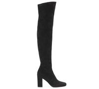 HOMDREAM High Heels über Dem Knie Stretchstiefel Frauen Dicker Absatz Schwarz,Black-38