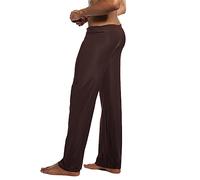 Home Hose Herren Slim Fit Stretch Yoga-Hose Einfarbig Komfortabel Casual Hose Herren Leichte Dünnschliff Sporthose Sommer Atmungsaktiv Pants Herren F-Coffee L