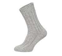 HomeOfSocks 2 Paar Alpaka Socken Herren Und Damen - Dicke Wollsocken Mit 50% Wollanteil, Natürliche Regulierung Der Fußtemperatur | Grau Gr. 43-46
