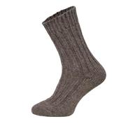 HomeOfSocks 2 Paar Alpaka Socken Herren Und Damen - Dicke Wollsocken Mit 50% Wollanteil, Natürliche Regulierung Der Fußtemperatur | Braun Gr. 39-42