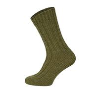 HomeOfSocks 2 Paar Alpaka Wollsocken Herren Und Damen - Bunte Warme Norweger Wollsocken Mit 40% Wollanteil Strapazierfähig | Olive Gr. 35-38