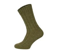 HomeOfSocks 2 Paar Alpaka Wollsocken Herren Und Damen - Bunte Warme Norweger Wollsocken Mit 40% Wollanteil Strapazierfähig | Olive Gr. 39-42
