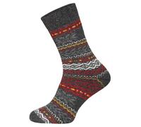 HomeOfSocks 2 Paar Thermosocken Herren Damen - Kuschelige Stricksocken Blau Norweger, Größe 39-42