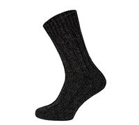 HomeOfSocks 2 Paar Virgin Wool Wollsocken Socken Herren Und Damen - Extra Dicke Warme Wollsocken Mit 100% Schaf Wollanteil Schurwolle | Anthrazit Gr. 35-38