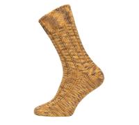 HomeOfSocks Ein Paar 100% Wollsocken Herren Und Damen - Extra Dicke Warme Schurwolle Natürliche Regulierung Der Fußtemperatur Strapazierfähig | Senf Gr. 39-42