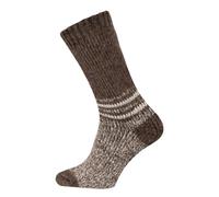 HomeOfSocks Ein Paar Alpaka Strümpfe für Herren Und Damen - 95% Wolle Extra Dick mit Frottee und festem Sitz Lange Socken Luxuriöse Wollsocken | Braun Gr. 35-38