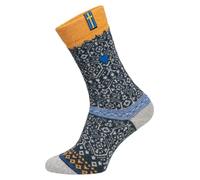 HomeOfSocks Flaggensocken Schweden - Damen Und Herren Kuschelsocken Aus Wolle - Dicke Socken Mit 70% Wollanteil Und Schwedischer Flagge | Blau Gr. 39-42