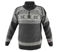 HomeOfSocks Original Norweger Herbst Winter Pullover aus 100% Reiner Neuer Wolle Schurwolle (Anthrazit, XXL)