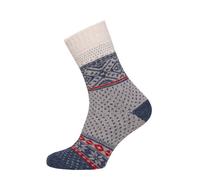 HomeOfSocks Wollsocke Hygge (45% Wolle) blau/bunt - 1 Paar, Größe 35-38