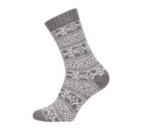 HomeOfSocks Wollsocke Hygge (Wolle, Skandinavisch Design) grau - 1 Paar, Größe 39-42