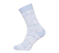 HomeOfSocks Wollsocke Hygge (Wolle, Skandinavisch Design) hellblau - 1 Paar, Größe 35-38