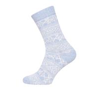 HomeOfSocks Wollsocke Hygge (Wolle, Skandinavisch Design) hellblau - 1 Paar, Größe 39-42