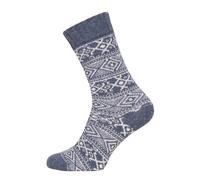 HomeOfSocks Wollsocke Hygge (Wolle, Skandinavisch Design) jeansblau - 1 Paar, Größe 39-42
