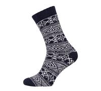 HomeOfSocks Wollsocke Hygge (Wolle, Skandinavisch Design) navyblau - 1 Paar, Größe 35-38