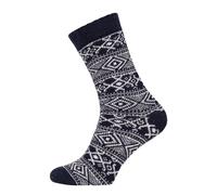 HomeOfSocks Wollsocke Hygge (Wolle, Skandinavisch Design) navyblau - 1 Paar, Größe 43-46
