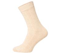 HomeOfSocks Wollsocke Luxuriöse (Merinowolle und Kaschmir) beige - 2 Paar, Größe 39-42