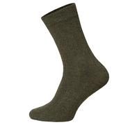 HomeOfSocks Wollsocke Luxuriöse (Merinowolle und Kaschmir) olivegrün - 2 Paar, Größe 35-38