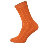 HomeOfSocks Wollsocke Luxuriöse (Merinowolle und Kaschmir) orange - 2 Paar, Größe 39-42