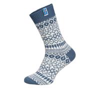 HomeOfSocks Wollsocke Skandinavisch Flag Island hellblau - 1 Paar, Größe 35-38