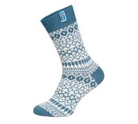 HomeOfSocks Wollsocke Skandinavisch Flag Island hellblau - 1 Paar, Größe 39-42