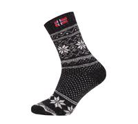 HomeOfSocks Wollsocke Skandinavisch Thick Flag Norwegen anthrazitgrau/ecru - 1 Paar, Größe 35-38