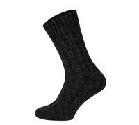HomeOfSocks Wollsocken 100% Natur Warm anthrazitgrau - 2 Paar, Größe 47-50