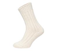 HomeOfSocks Wollsocken Alpaka Natur cremeweiss/grau- 2 Paar, Größe 47-50