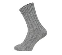 HomeOfSocks Wollsocken Alpaka Natur hellgrau/anthrazitgrau - 2 Paar, Größe 47-50