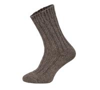 HomeOfSocks Wollsocken Alpaka Natur hellgrau/braun- 2 Paar, Größe 39-42