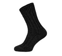 HomeOfSocks Wollsocken Alpaka Natur schwarz - 2 Paar, Größe 43-46