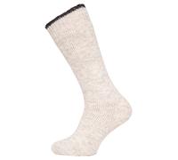 HomeOfSocks Wollsocken Extra mit Frotte ecru/beige - 1 Paar, Größe 43-46