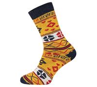 HomeOfSocks Wollsocken Hygge gelb/bunt - 2 Paar, Größe 39-42