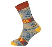 2 Paar Bunte Hygge Norweger Socken Herren Und Damen - Dicke Wollsocken In Schwerer Qualität, Verstärkte Ferse Und Spitze | Rost Gr. 39-42